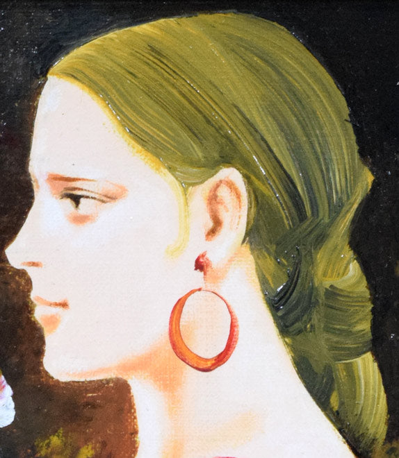 斎藤三郎「踊子パッキー」油絵・F4号 拡大画像3