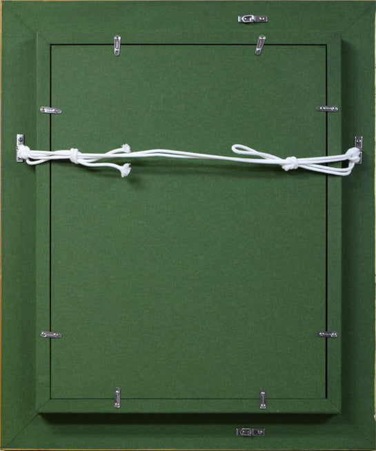 斎藤三郎「踊子パッキー」油絵・F4号 額縁裏側画像