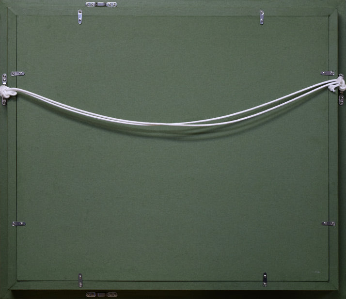 斉藤七資「ニセコ風景」油絵・F8号 額縁裏側部分