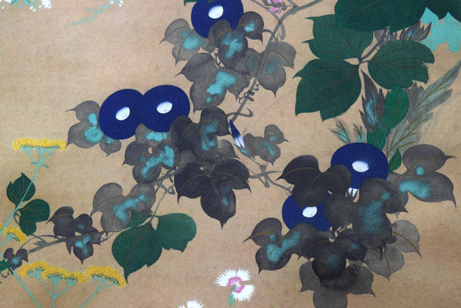 酒井抱一「七草図」複製工芸掛軸・共箱 拡大画像5