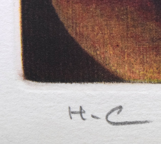 酒井芳元「ヴァイオリン」銅版画 限定番号(H.C=作家保存版)拡大画像