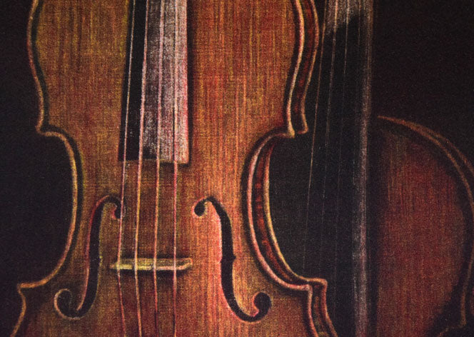 酒井芳元「ヴァイオリン」銅版画 拡大画像2