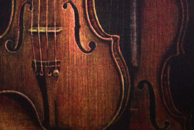 酒井芳元「ヴァイオリン」銅版画 拡大画像3