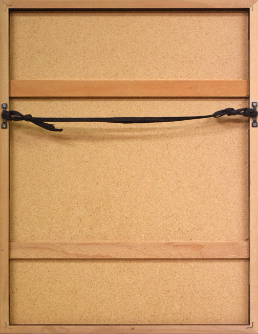 酒井芳元「ヴァイオリン」銅版画 額縁裏側画像