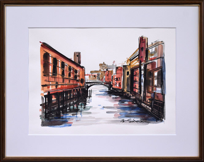 酒井芳元「ヴェネツィア」水彩画・8号