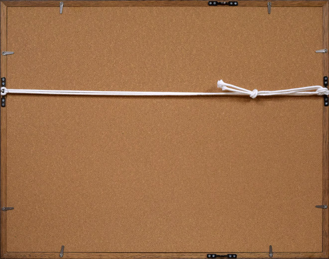 酒井芳元「ヴェネツィア」水彩画・8号 額縁裏側画像