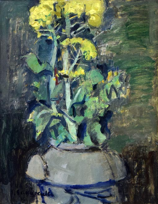 桜田精一「菜の花」油絵・F6号 作品全体画像