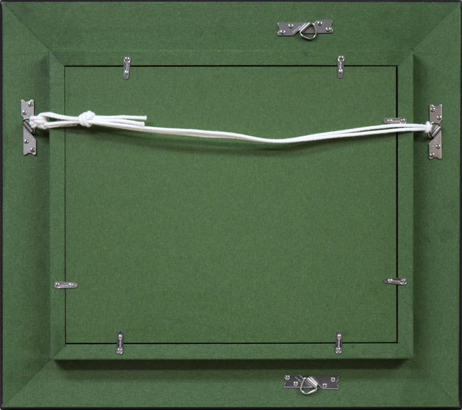 桜田精一「札幌雪景」油絵・F3号 額縁裏側画像