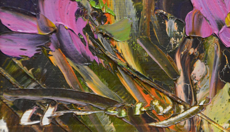 桜木 稔「風景画」油絵・F3号 サイン部分