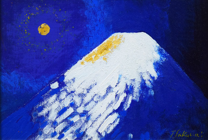櫻井孝美「月光富士」油絵・SM 作品全体拡大画像