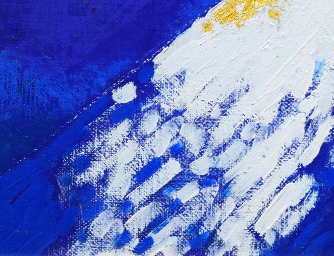 櫻井孝美「月光富士」油絵・SM 拡大画像4