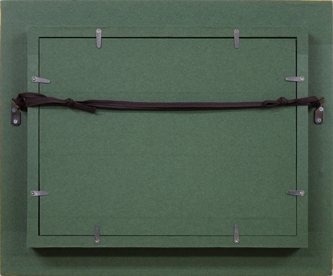 櫻井孝美「月光富士」油絵・SM 額縁裏側画像