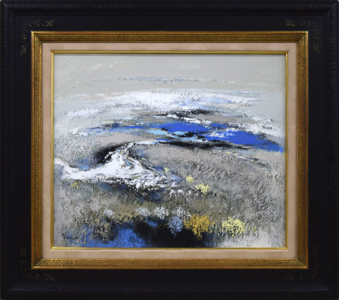 佐々木栄松「釧路湿原」油絵・F8号