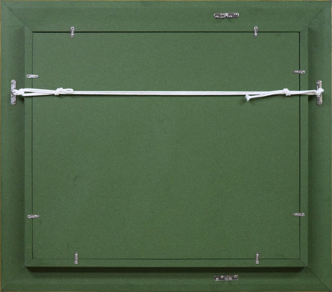 佐々木栄松「尾岱沼(野付半島)」油絵・F8号 額縁裏側画像