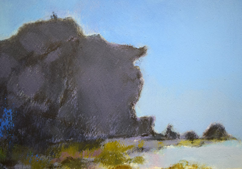 佐々木栄松「積丹の海(北海道)」油絵・F6号 拡大部分2