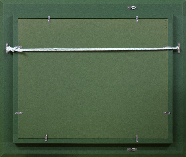 佐々木栄松「積丹の海(北海道)」油絵・F6号 額縁裏側部分