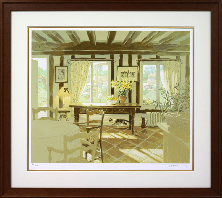 笹倉鉄平「ラ・メゾン・ド・ノルマンディー」シルクスクリーン版画