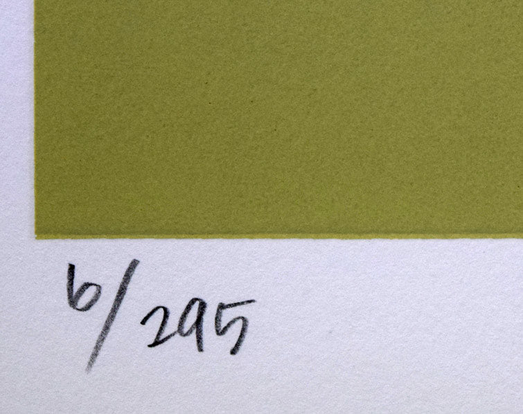 笹倉鉄平「ラ・メゾン・ド・ノルマンディー」シルクスクリーン版画 限定番号部分(ed,6/295)