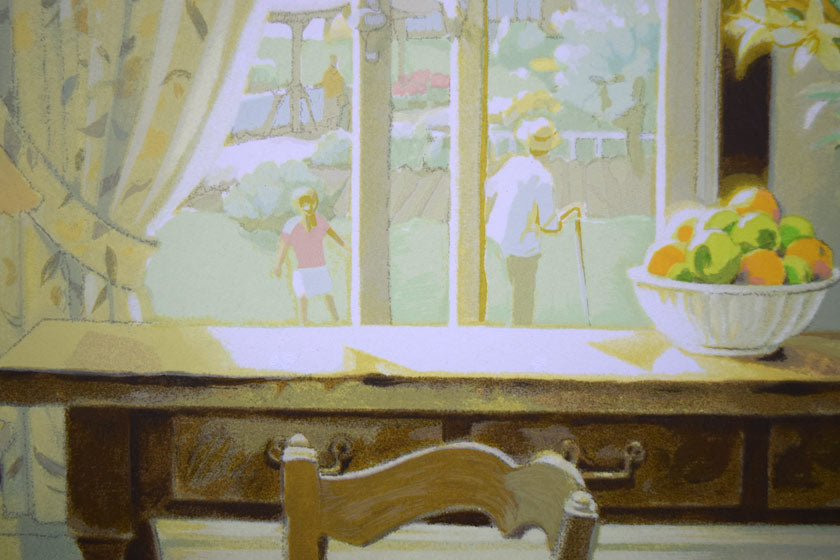 笹倉鉄平「ラ・メゾン・ド・ノルマンディー」シルクスクリーン版画 拡大部分2