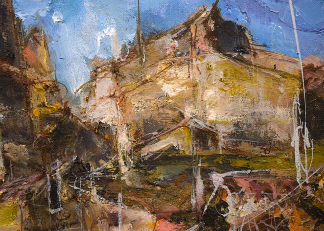 笹山俊弘「アテカ風景(スペイン)」油絵・F10号 拡大画像2