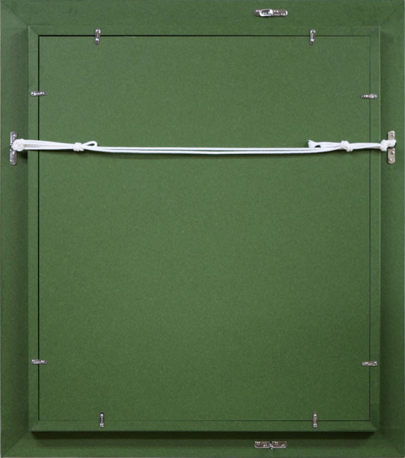 笹山俊弘「アテカ風景(スペイン)」油絵・F10号 額縁裏側画像