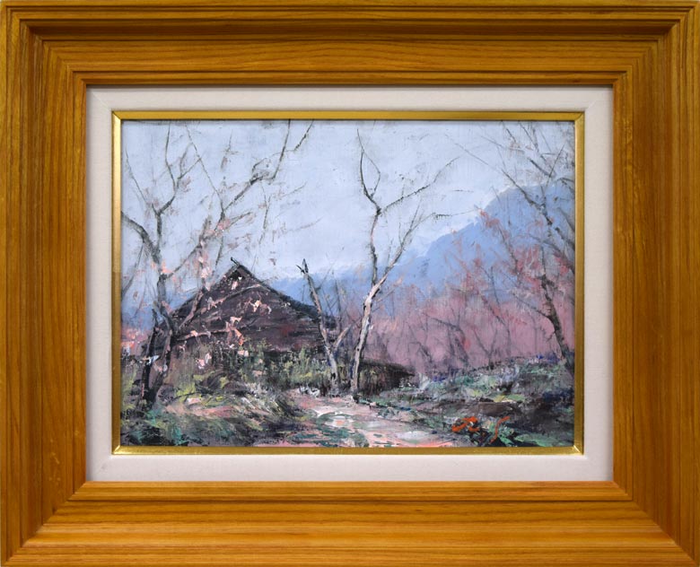 佐藤あつ子「杏花」油絵・F4号