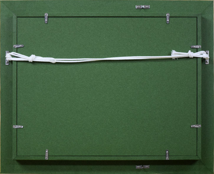 佐藤あつ子「杏花」油絵・F4号 額縁裏側画像