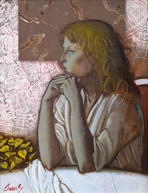 佐藤泰生「午後」油絵・F6号 作品全体拡大画像