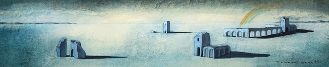 佐藤武「旅愁」油絵・変形6号 作品全体拡大画像