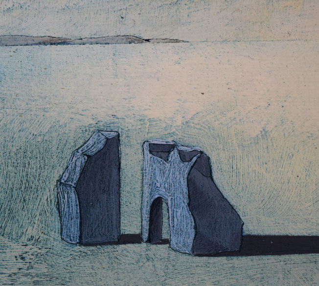 佐藤武「旅愁」油絵・変形6号 拡大画像4