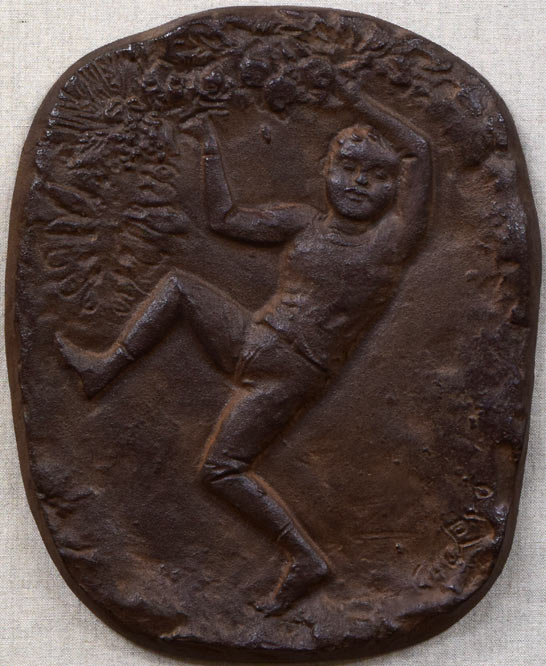 佐藤 忠良「ゆたか」レリーフ額装 作品拡大部分