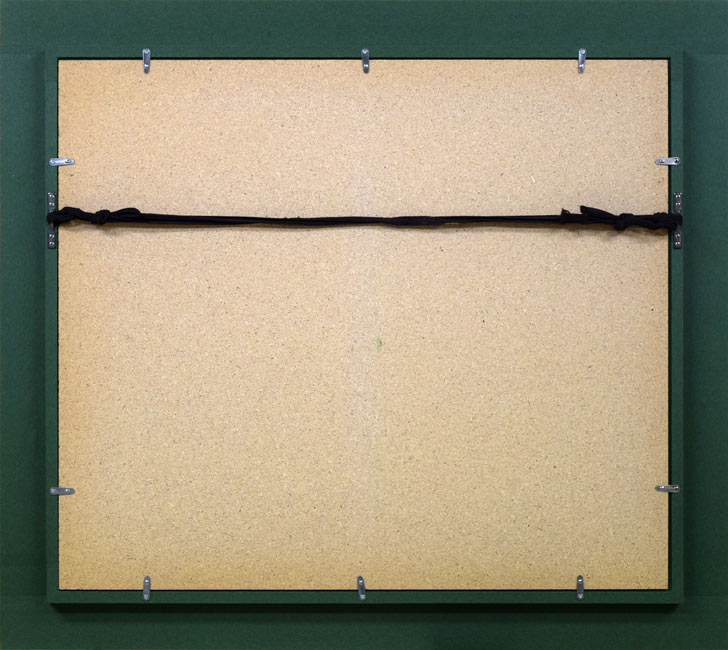 沢田哲郎「エル・エスコリアル(スペイン)」油絵・F10号 額縁裏側部分