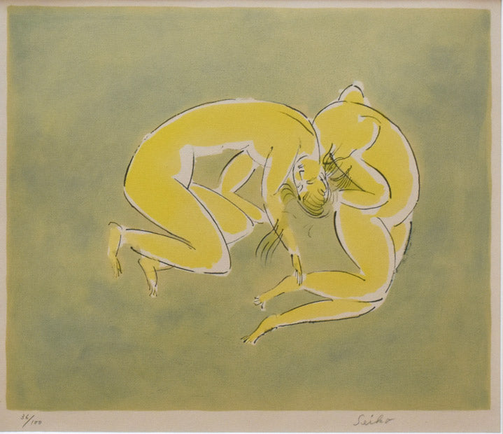 澤田政廣「天女」リトグラフ 作品全体拡大画像