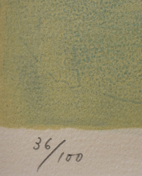 澤田政廣「天女」リトグラフ 限定番号部分(ed,36/100)