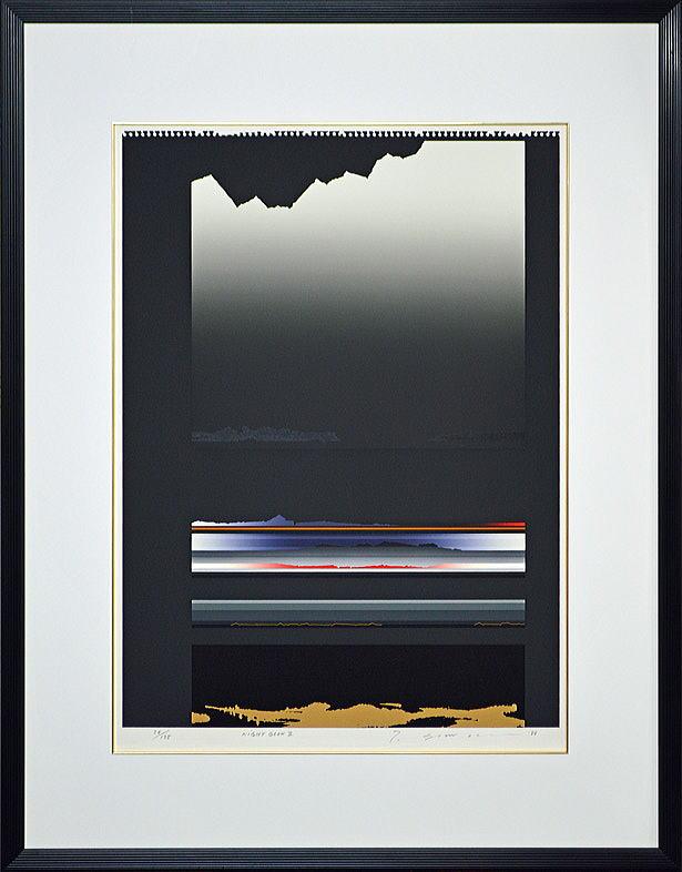 沢田 哲郎「NIGHT GLOWⅡ」シルクスクリーン版画・1988年作
