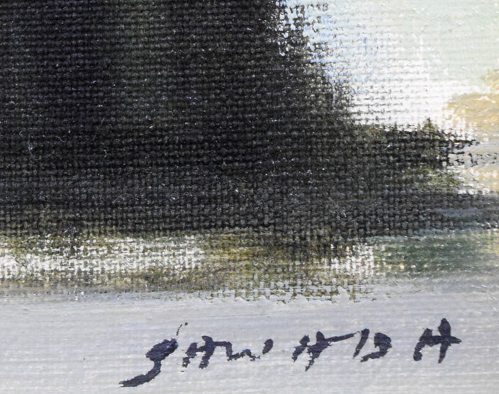 沢田哲郎「ノートルダム寺院(パリ)」油絵・F6号 サイン部分