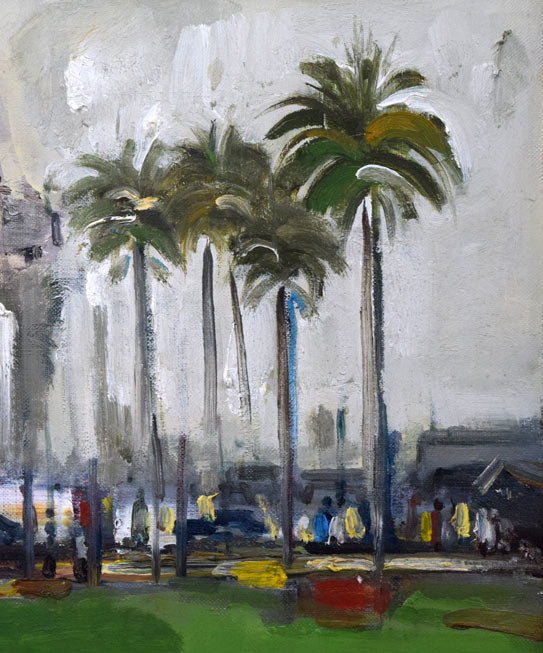 沢田哲郎「サンパウロ市立劇場(ブラジル)」油絵・F6号 拡大画像2