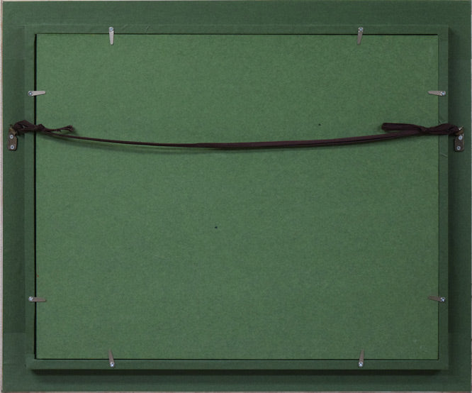 沢田哲郎「サンパウロ市立劇場(ブラジル)」油絵・F6号 額縁裏側画像