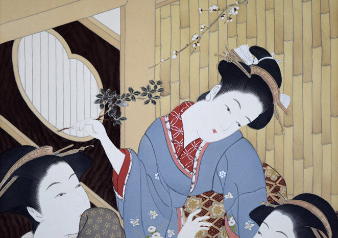 関尾保月「目黒雅叙園」版画 拡大画像1