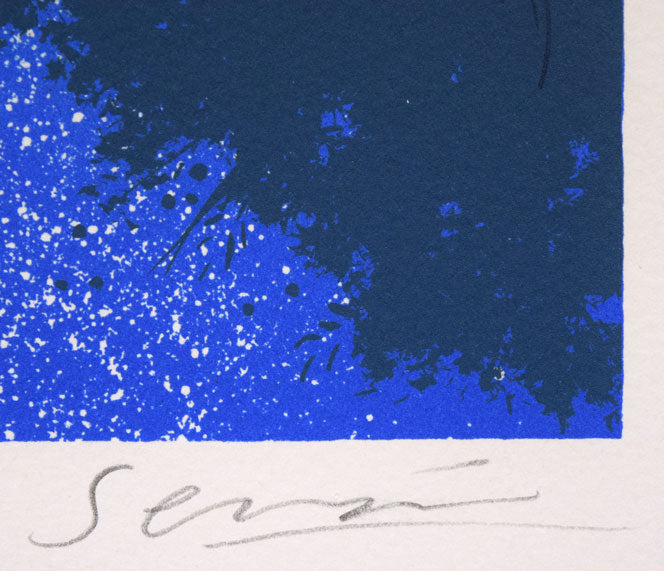 千住博「水」リトグラフ 本人直筆鉛筆サイン