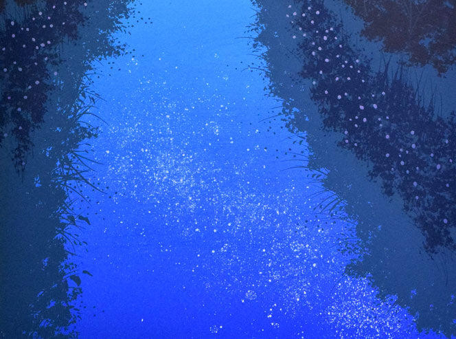 千住博「水」リトグラフ 拡大画像8