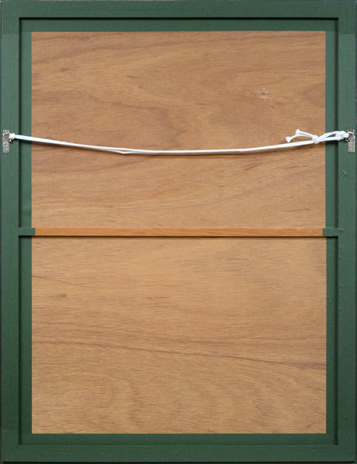 千住博「Waterfall#20(ウォーターフォール)」フォトエッチング、アクアチント、ルーレット 額縁裏側画像