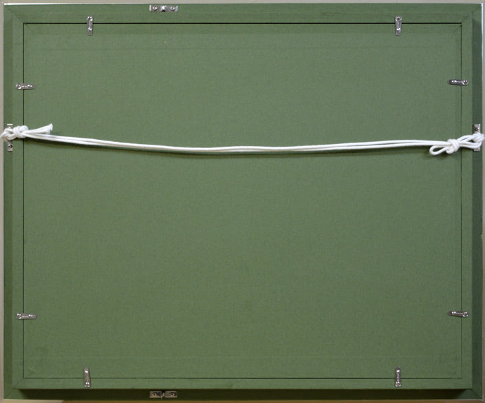 芹田英治「大通公園(札幌)」油絵・F6号 額縁裏側部分