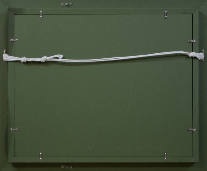 芹田英治「小樽の海」油絵・F6号 額縁裏側部分