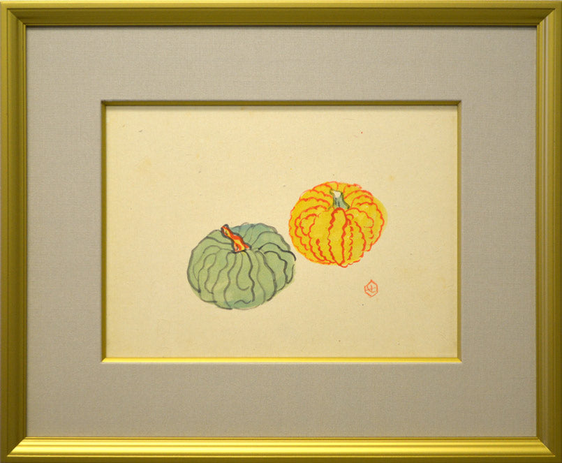 芹沢銈介「南瓜」紙に彩色・F4号