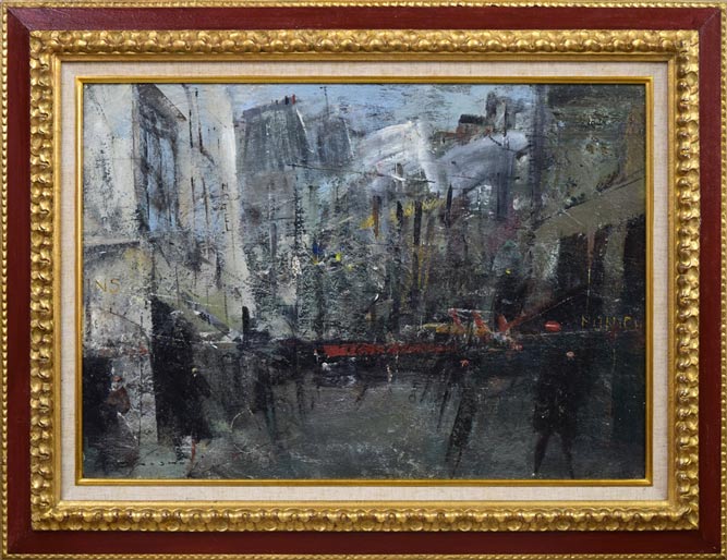 ジャン・クロード・シェネ「フジ街」油絵・M15号