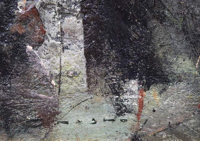 ジャン・クロード・シェネ「フジ街」油絵・M15号 サイン拡大画像