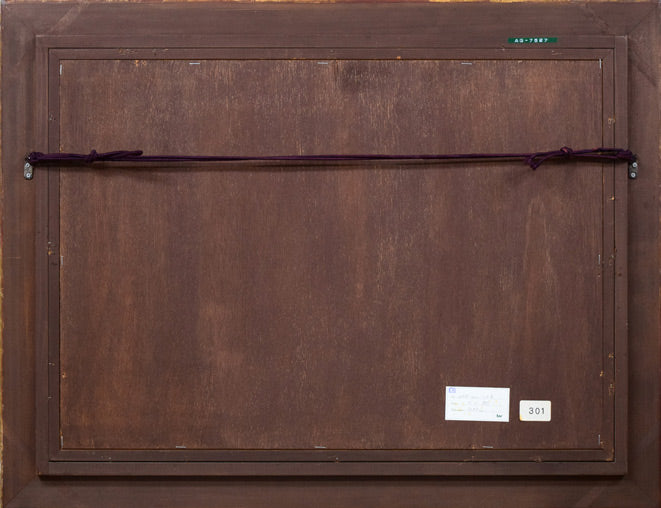 ジャン・クロード・シェネ「フジ街」油絵・M15号 額縁裏側画像