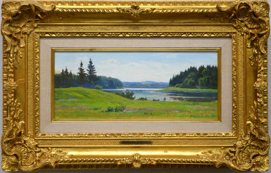 シェルバコフ・ボリス・バレンチャノヴィッチ「春の流れ」油絵・変形5号