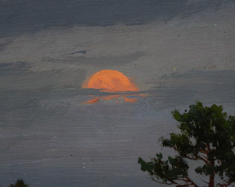 シェルバコフ.B.V「月の出」油絵・変形5号 サイン部分